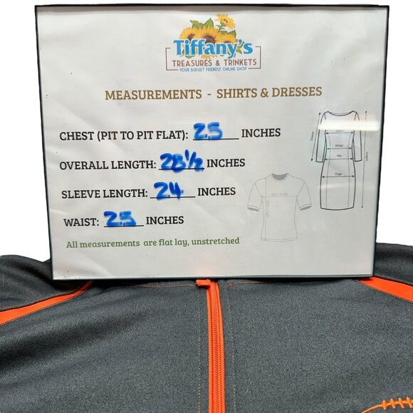 Badger Sport Pullover Jacket XL 1/4 Zip Middletown Football Gray Orange - Picture 6 of 6